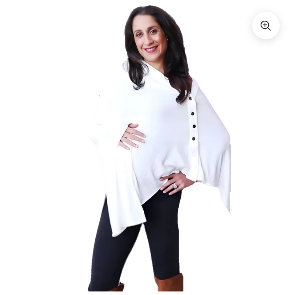 White Maternity Snap Wrap